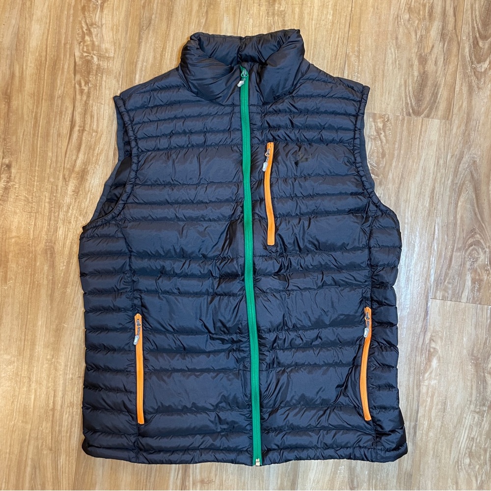 Draftkings Vest Large Black Puffer Down Filled Full Zip, L